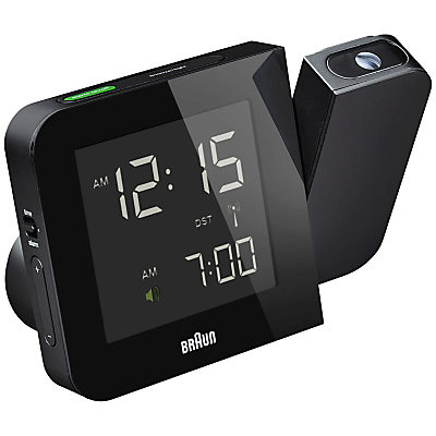 Braun Projection Radio Controlled Alarm Clock, Black Braun Projection Radio Controlled Alarm Clock, Black